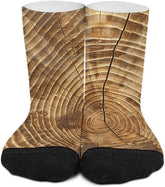 11.8 Inch Ankle Socks Wood Grain Texture Socks for Women Men Low Cut Thin Sock Soft Moisture-Wicking Sock for Running Sports