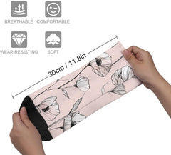 11.8 Inch Ankle Socks With Ink Painting Socks for Women Men Low Cut Thin Sock Soft Moisture-Wicking Sock for Running Sports