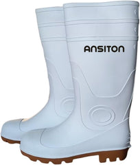 Men's Premium Tall Steel Toe Rain Boots - Waterproof Seamless PVC, Fortified Smash - proof, Durable Non - slip, All - terrain, Perfect for Fishing, Gardening, Work