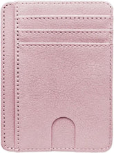 Portable RFID Blocking Card Holder, Pocket Wallets With ID Window, Minimalist Slim Coin Purse