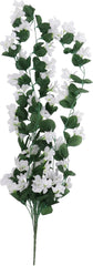 Artificial Violet Flowers Hanging Vine Petal Faux Plants for Wedding Bouquet Home Decoration White Green Romantic Table Centerpiece and Craft Use