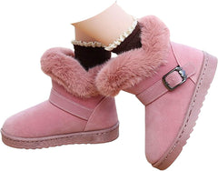 IWIHMIV Winter Boots Ankle Boots for Girls Toddler Boots Kids Toddler Winter Shoes Girl Booties Toddler Ankle Boots