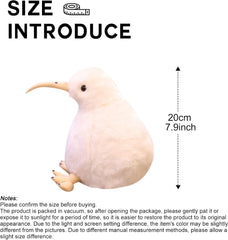 CHELEI2019 7.9" Kiwi Bird Stuffed Animal Plush Cute White Soft Pillow Toy,Gifts for Kids