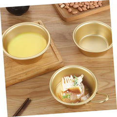 Korean Rice Wine Bowl Set 3 Small Traditional Food Bowls Aluminum Material Multi-functional for Restaurants and Home Use for Serving Rice Wine