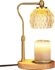 Candle Warmer, Candle Warmer Lamp with & Dimmer Candle Warmer Height Adjustable Scented Candles US Plug Easy to Use Gold