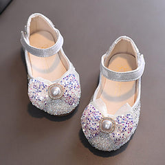 Wide Toddler Shoes Girls Children Shoes Fashion Flat Bottom Shoes with Diamond Single Shoe Kids Shoes