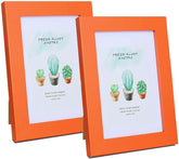 Picture Frame for 4x6 inch Photo MDF Photo Frame for Tabletop and Wall Orange 2Pack