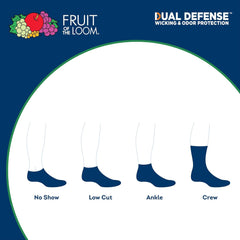 Fruit of the Loom Men's Dual Defense Tube Socks (12 Pack)