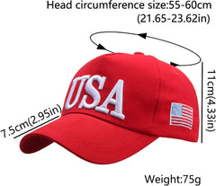 Male Female Neutral Summer America Flag Baseball Caps Corduroy Adjustable Baseball Hat Visors Fashionable Unisex Cap