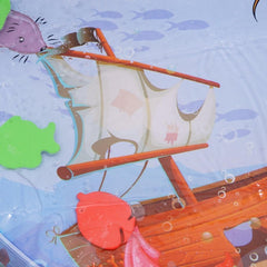 Cat Water Bed - Cooling Pet Mat for Summer, Thickened & Leak-Proof Design, Interactive Sensory Play Mat for Indoor Cats/Kittens, Comfortable Tummy Time Mat (B,25.6 * 25.6 * 3.1 inch)