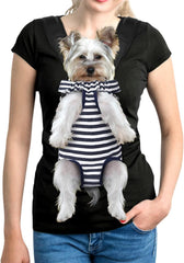 YUDODO Pet Dog Carrier Backpack Adjustable Dog Front Carrier, Legs Out Easy-Fit Dog Travel Backpack Carrier for Hiking Camping for Small Medium Dogs Cats and Rabbit (Small (Pack of 1), A-Black)