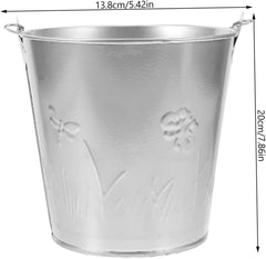 Handheld Metal Flower Pot for Indoor and Outdoor Plants Galvanized Iron Planter Drainage Small Succulent Pot for Balcony Garden Decor