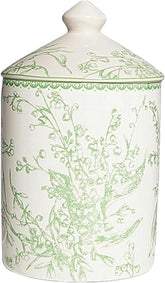 250ml/8.5oz Pastoral Lily Of The Valley Series Ceramic Tableware Coffee Cup And Plate Set-Green 8-inch disc