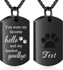 abooxiu Cremation Jewelry for Ashes Urn Necklace for Ashes Memorial Dog Ashes Necklace Cremation Necklace Pet Keepsake Necklace Pawprint Ashes Holde Necklace