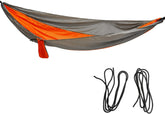 Camping Hammock Set, Portable Hammock with Tie Rope Widened Hanging Swing for Indoor Outdoor Camping Silver Gray &