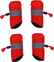 4Pcs Christmas Dog Boots Nonslip Paw Protectors for Winter Soft Sole Puppy Shoes for Indoor Outdoor Use for Cold