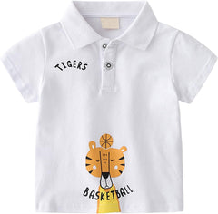 Summer Toddler Boys Girls Short Sleeve Cartoon Letter Prints T Shirt Tops Cool Top