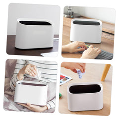 Happyyami Trash Can for Desk Double Layer Design Small Waste Container for Food Garbage Bin with Odor Isolation for Home and Office Use