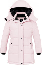 ZSHOW Girl's Winter Coats Hooded Outerwear Puffer Jacket Waterproof Warm Long Parka