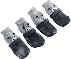 Dog Boots Waterproof Dog Shoes Breathable Socks Anti-Slip Dog Sock Shoes Rain Snow Dog Booties with Adjustable Magic Tape, Set of 4