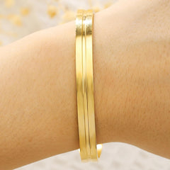 Gold Bangle Bracelets for Women Stackable Cuff Bracelet Gold Bangle Jewelry Gifts for Women Elegant Bracelets