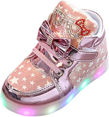 Light Up Shoes Unisex High Top Sneakers Flashing Shoes for Baby Glowing Luminous Shoes Baby Light Up Shoes Girls