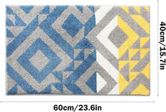 Bathroom Rugs 24×16 Inch Bath Mat Soft Water Absorbent Bath Rug Non Slip Shower Carpet Machine Washable Pad Quickly Drying Bath Carpet Floor Mat for Bathroom Kitchen Entrance Tub