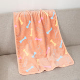 Cozy Warm Pet Blankets Cute Pattern Dog Blanket Flannel Throw for Small Medium Large Pet Puppy Dog Cat Cushion Bed Mat in Winter forBigDog104x76cm PawPink