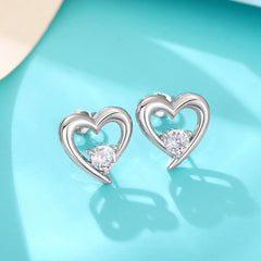 925 Sterling Silver Earrings for Women Trendy White Gold Plated Cubic Zirconia Hypoallergenic Earrings Jewelry Gift for Her