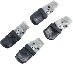 Dog Boots Waterproof Dog Shoes Breathable Socks Anti-Slip Dog Sock Shoes Rain Snow Dog Booties with Adjustable Magic Tape, Set of 4
