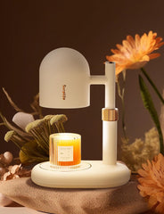 Candle Warmer Lamp with Timer & Dimmer, Adjustable Height Candle Warmer, Wax Warmer Lamp for Candles with 2 GU10 Bulbs, Home Decor House Warming Gifts