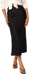 Petal & Pup Women's Nellie Satin Midi Skirt