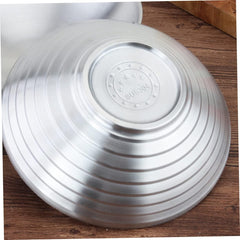 Mikinona 1pc Stainless Steel Noodle Bowl Heat Insulation Multi-purpose Food Serving Bowl for Soup and Rice for Home Kitchen Use