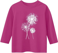 Girls Plain Tops 3/4 Sleeve T-Shirt Kids Toddler Girls Summer Round Neck T-Shirt School Tee Cute Pattern Casual Tops Tee