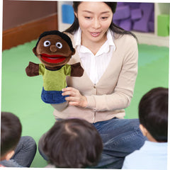 2pcs Family Member Hand Puppets for Interactive Storytelling Comfortable Plush for Enhance Motor Skills and Language Development for Parents