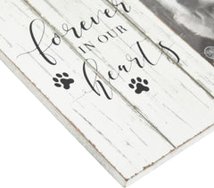 Okuna Outpost Country Style Dog Frame - 9.5 x 7.9 in, White Rustic Wood - Dog Memorial Photo Display & Pet Remembrance Gift