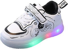 Kids Sneakers Boys Girls White Shoes Lo𝐰 Top Lac𝐞 Up Footwear for Toddler Big Kids Toddler Wide Shoes Boys Light Up