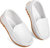 QIETION Toddler Little Kid Boys Girls Soft Slip On Loafers Dress Flat Shoes
