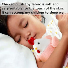 Chicken Stuffed Animal Toy Hen Easter Fluffy Cute Chick Plush Purple Pillow 7.8"