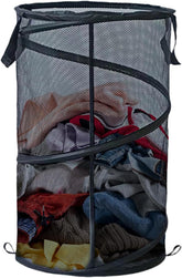 Collapsible Laundry Baskets,Laundry Basket,Laundry Hamper,Foldable Laundry Basket,Laundry Basket Collapsible,Dirty Clothes Hamper,Clothes Hamper,Mesh Laundry Basket (Black)