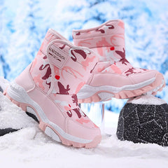 Winter Boots for Boy Girl Faux Fur Booties Mid Calf Kids Snow Shoes Warm Rain Boots for Infant Toddler Walking Shoe