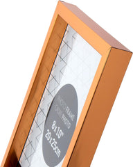Shiny Decorative PS, 8 x 10 inches, Warm Silver Beautiful Metallic Photo Frame, 8" x 10" 65086DC-WS