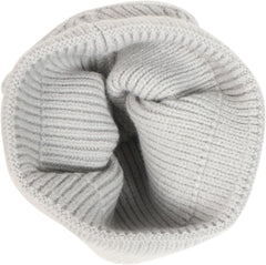 Men Women Plain Color Rib Knitted Beanie Winter Hat Warm Stretchable