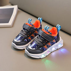Kids' Light-Up Running Shoes Toddler Baby Boys Girls LED Flashing Sneaker Athletic Shoes with Strap