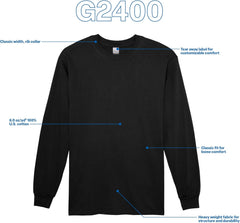 Gildan Adult Ultra Cotton Long Sleeve T-Shirt, Style G2400, Multipack