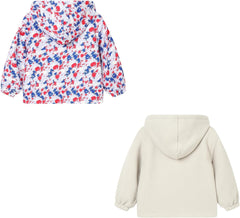 Mud Kingdom Boys Polar Fleece Jacket with Hood Waterproof Reversible Outerwear for Girls Full Zipper Camouflage