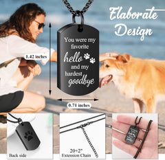 abooxiu Cremation Jewelry for Ashes Urn Necklace for Ashes Memorial Dog Ashes Necklace Cremation Necklace Pet Keepsake Necklace Pawprint Ashes Holde Necklace