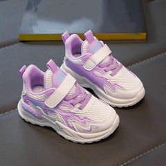 Kids Basketball Shoes Super Light Sneakers with Lace-Up High-Top Sneakers Running Non-Slip Sport Tennis Shoes