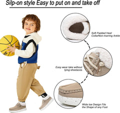 Felabo Kids Boys Girls Slip-On Casual Loafers Canvas Walking Shoes Comfortable & Lightweight (Toddler/Little Kid/Big Kid)