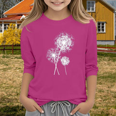 Girls Plain Tops 3/4 Sleeve T-Shirt Kids Toddler Girls Summer Round Neck T-Shirt School Tee Cute Pattern Casual Tops Tee